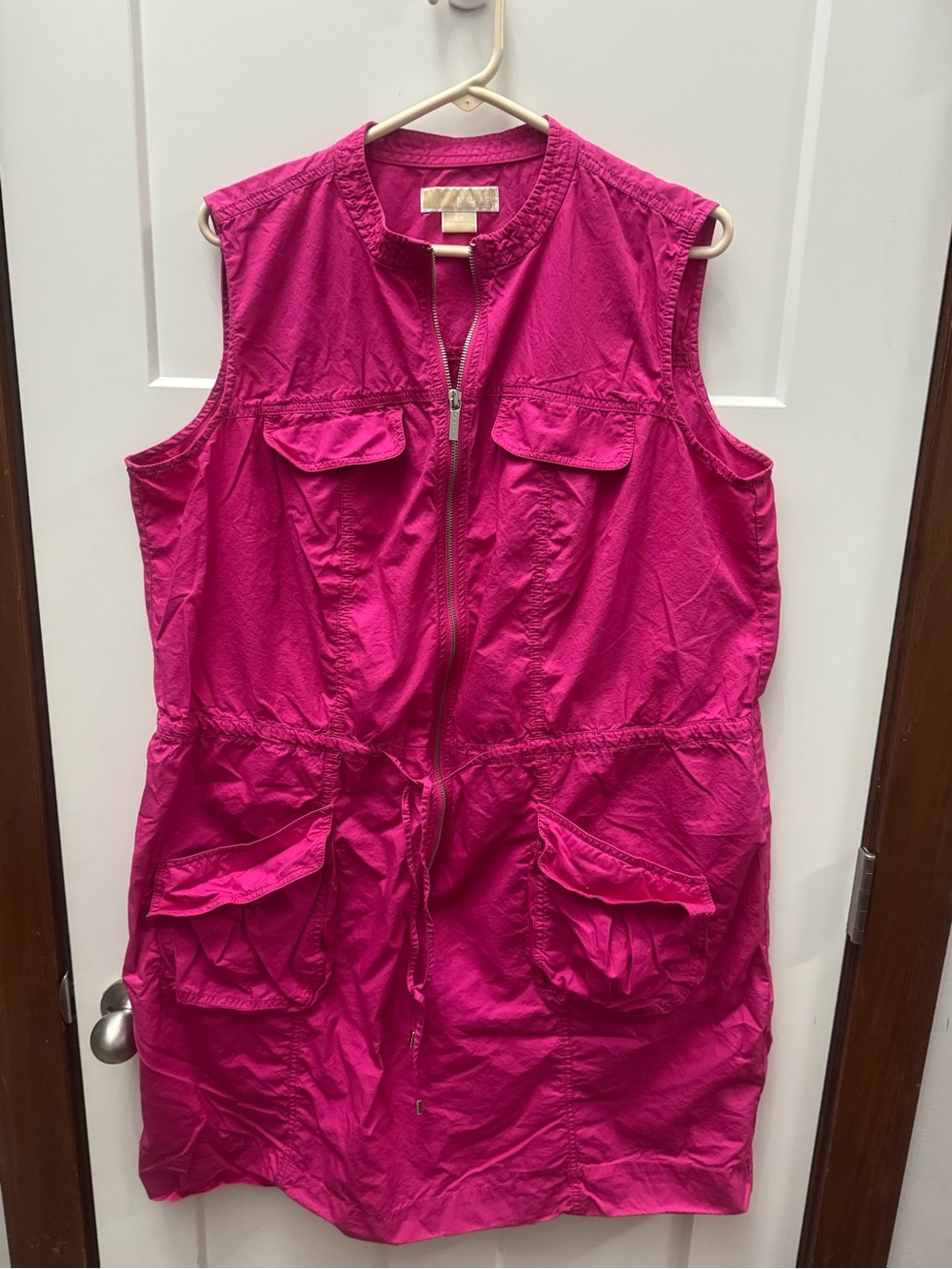MICHAEL Michael Kors Hot Pink Zip-Front Utility Dress